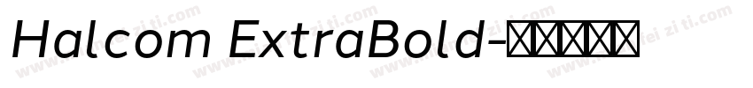 Halcom ExtraBold字体转换